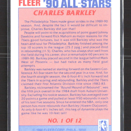 1990 Fleer All-Stars Charles Barkley #1