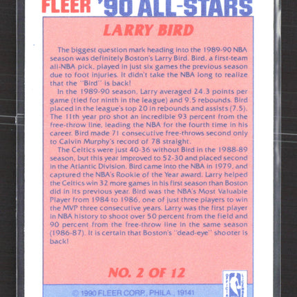 1990 Fleer All-Stars Larry Bird #2