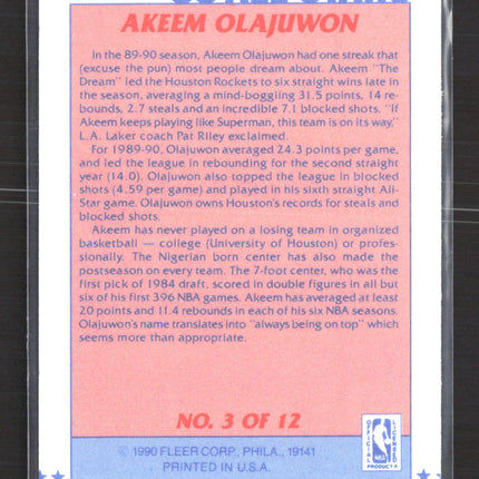 1989 Fleer All-Stars Akeem Olajuwon #3 of 12