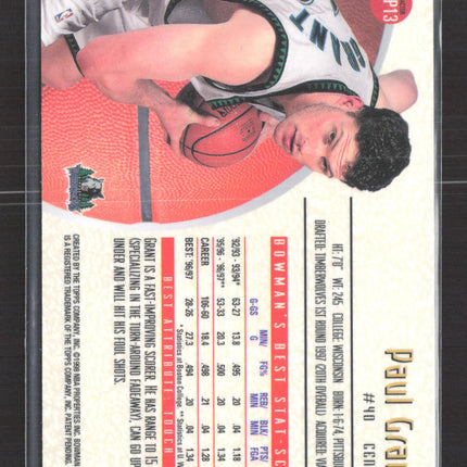 1998 Bowman's Best Paul Grant #BBP13