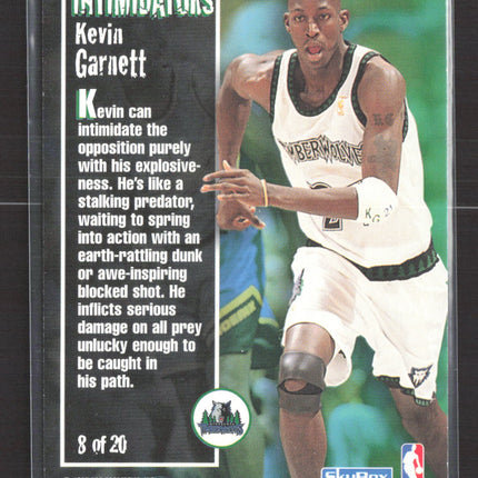 1997 SkyBox Premium Intimidators Kevin Garnett #8 of 20