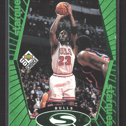 1998 Upper Deck UD Choice Starquest Michael Jordan #SQ30 Green