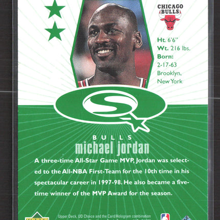 1998 Upper Deck UD Choice Starquest Michael Jordan #SQ30 Green