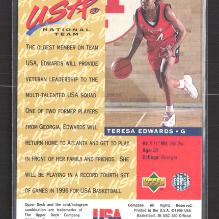 1996 Upper Deck USA Basketball Teresa Edwards #63