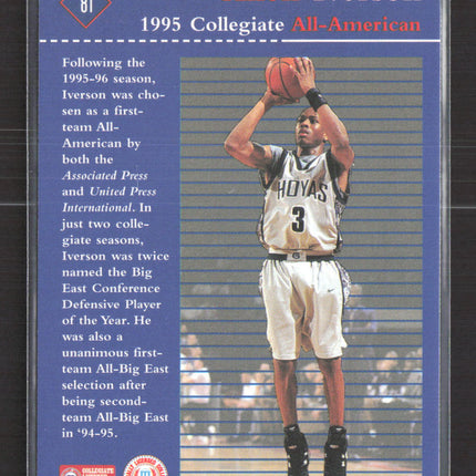1996 The Score Board All American Basketball Rookies Allen Iverson #81