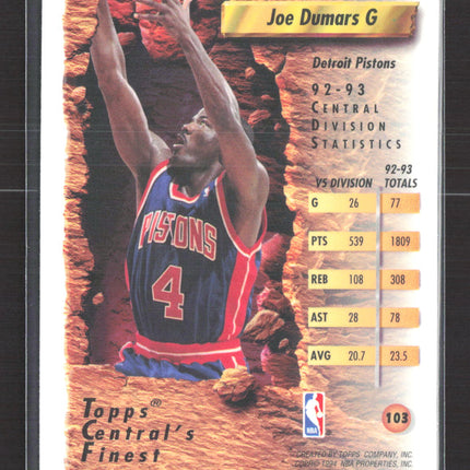 1994 Topps Finest Joe Dumars #103