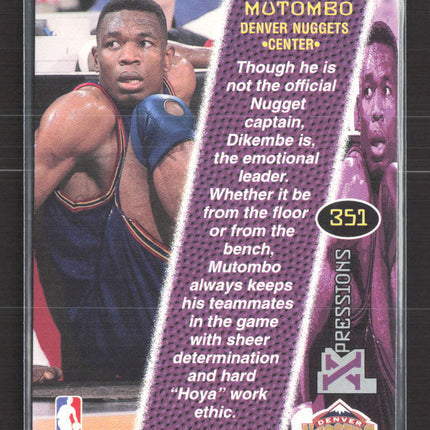 1996 Topps Stadium Club Xpressions Dikembe Mutombo #351