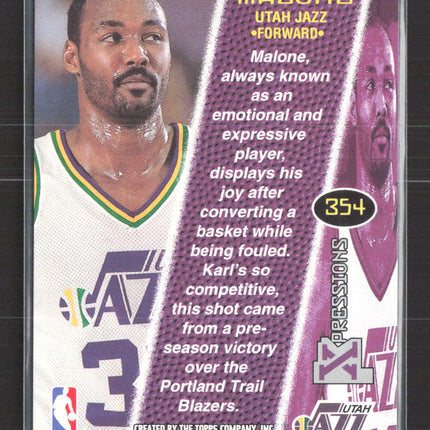 1996 Topps Stadium Club X-Pressions Karl Malone #354