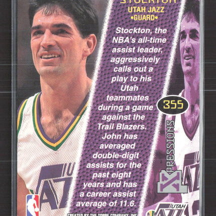 1996 Topps Stadium Club Xpressions John Stockton #355