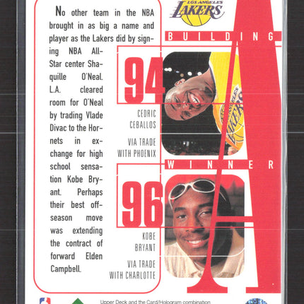 1996 Upper Deck Building A Winner Shaquille O'Neal #148