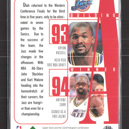 1996 Upper Deck Building a Winner John Stockton #162