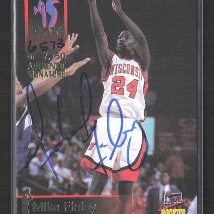 1995 Signature Rookies Draft Day Michael Finley #10 Authentic Auto