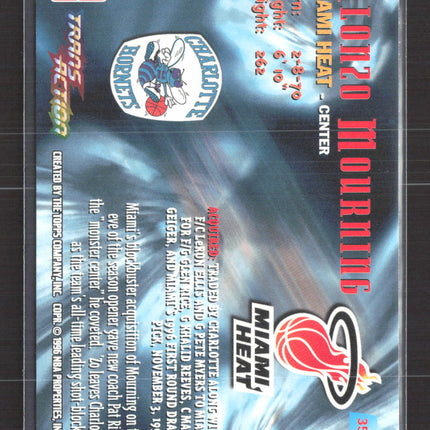 1996 Topps Stadium Club Trans Action Alonzo Mourning #356