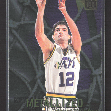 1995 Fleer Metal Metallized John Stockton #133