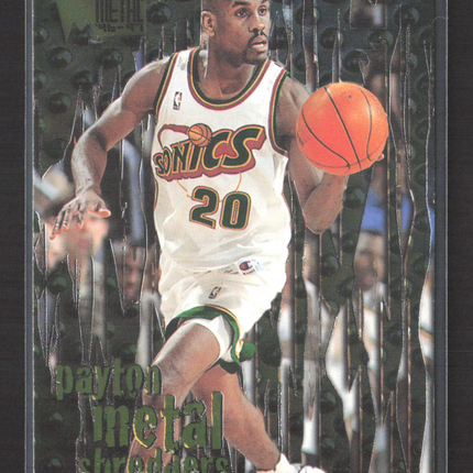 1996 Fleer Metal Metal Shredders Gary Payton #144