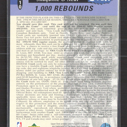 1994 Upper Deck Collector's Choice Crash the Game Shaquille O'Neal #R10 Silver