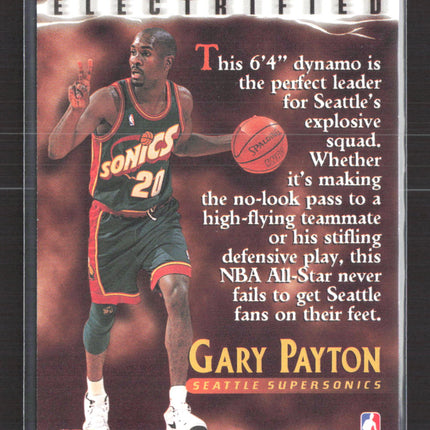 1996 SkyBox Premium Electrified Gary Payton #287