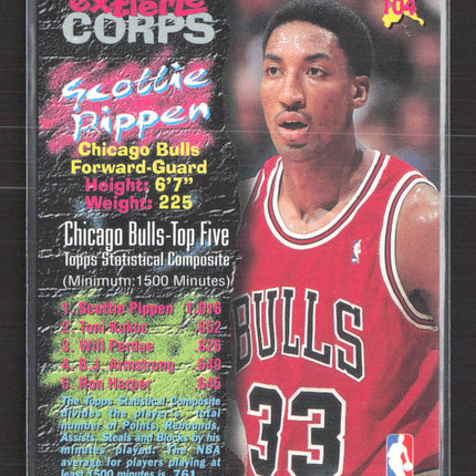 1995 Topps Stadium Club Extreme Corps Scottie Pippen #104