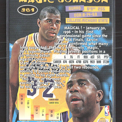 1996 Topps Stadium Club Magic Johnson #361