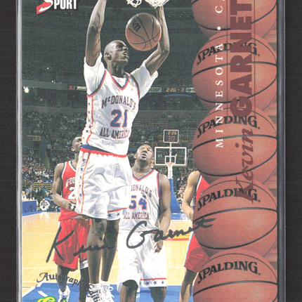1995 Classic 5 Sport Autograph Edition Kevin Garnett #S5