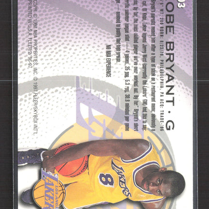 1997 Fleer Kobe Bryant #203