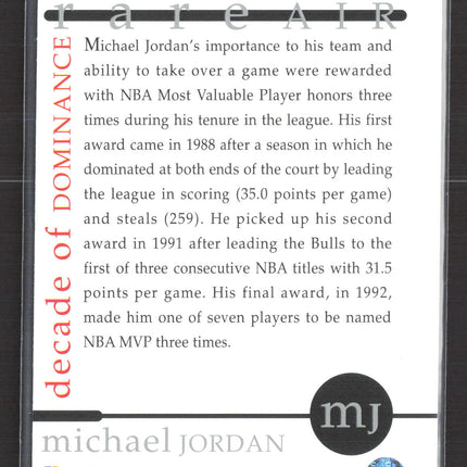 1994 Upper Deck Rare Air MJ Decade of Dominance Michael Jordan #84