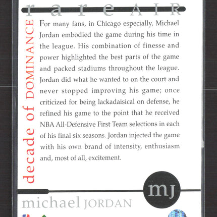 1994 Upper Deck Rare Air MJ Decade of Dominance Michael Jordan #83