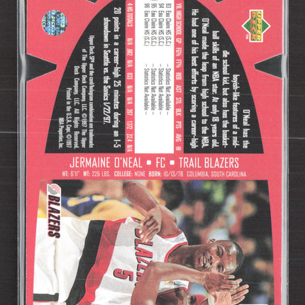 1997 Upper Deck SPx Jermaine O'Neal #SPX39