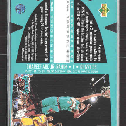 1996 Upper Deck SPx Shareef Abdur-Rahim #SPX48