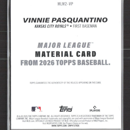 2026 Topps Major League Material Vinnie Pasquantino #MLM2-VP Patch