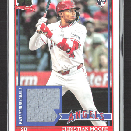 2026 Topps Series 1 1991 Topps Baseball Relic Christian Moore #91R-CM Patch RC