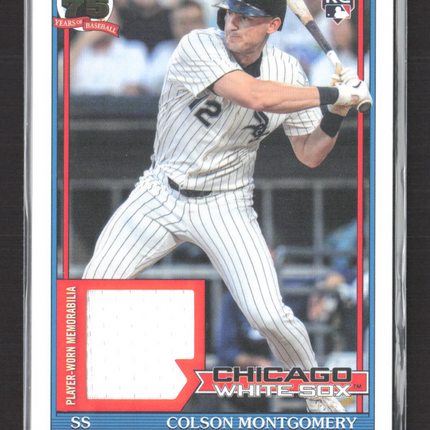 2026 Topps 1991 Topps Baseball Relic Card Colson Montgomery #91R2-CM Patch RC