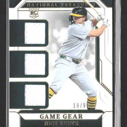 2025 Panini National Treasures Game Gear Nick Kurtz #GGT-NK RC Memorabilia