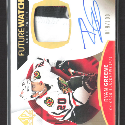 2026 Upper Deck SP Authentic Future Watch Ryan Greene #166 019/100 Patch Auto