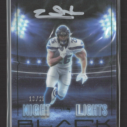 2024 Panini Black Night Lights Zach Charbonnet #NLS-ZCT 13/25 Auto