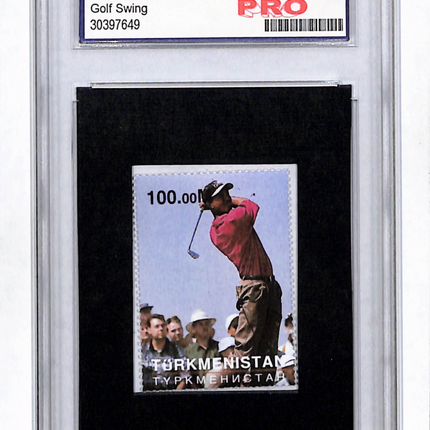 1997 Turkmenistan Stamp Tiger Woods #2