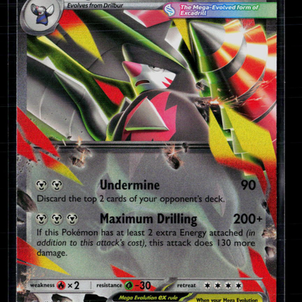 Pokemon 2026 Pitch Black Mega Excadrill EX #65/84