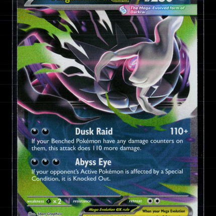 Pokemon Pitch Black Mega Darkrai EX RR #48/84
