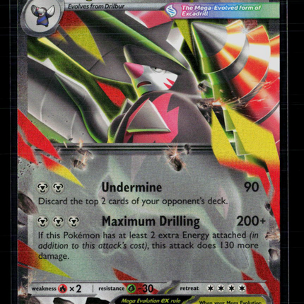 Pokemon 2026 Pitch Black Mega Excadrill EX RR #65/84