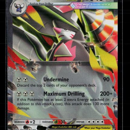 Pokemon 2026 Pitch Black Mega Excadrill EX RR #65/84