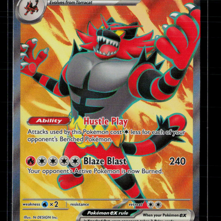 Pokemon 2024 Temporal Forces Incineroar EX FA #187/162