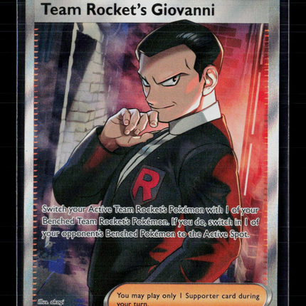 Pokemon 2025 Destined Rivals Team Rocket's Giovanni SR FA #225/182