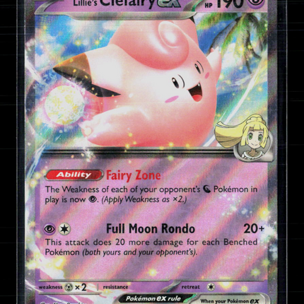 Pokemon 2025 Journey Together Lillie's Clefairy EX RR #56/159