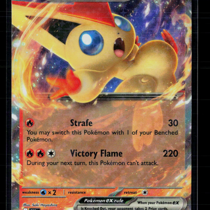 Pokemon 2023 Obsidian Flames Victini EX RR #33/197