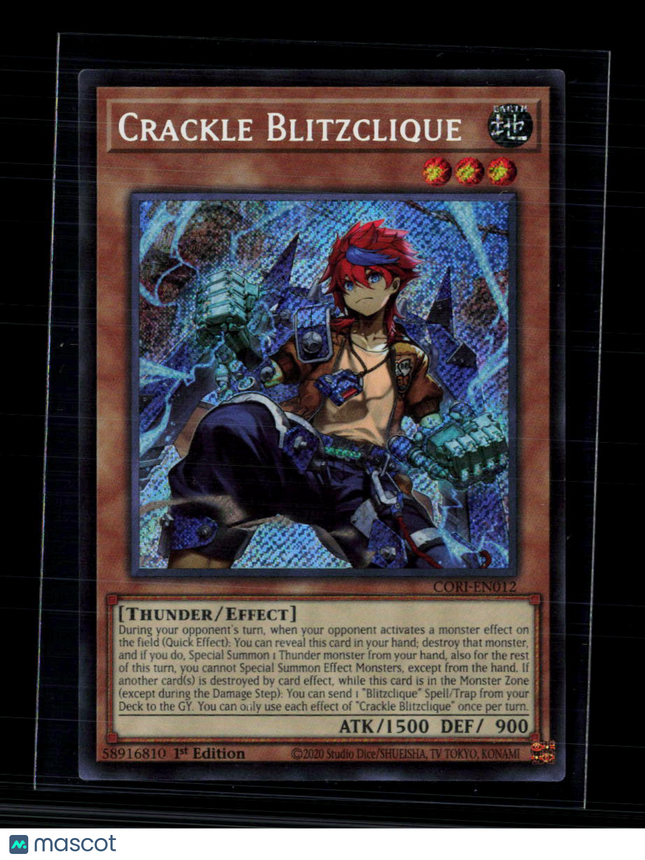 Yu-Gi-Oh! Crackle Blitzclique Chaos Origins Secret Rare • CORI-EN012 1st Edition