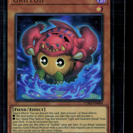Yu-Gi-Oh! Griffoh Chaos Origins Ultra Rare • CORI-EN004 1st Edition