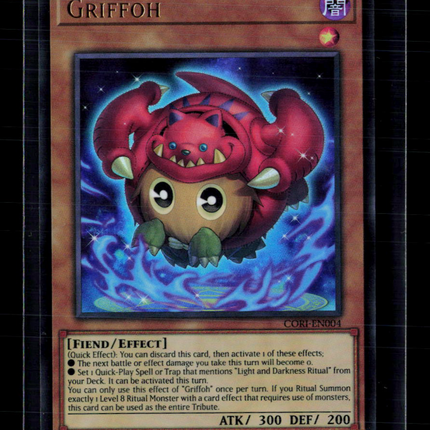 Yu-Gi-Oh! Griffoh Chaos Origins Ultra Rare • CORI-EN004 1st Edition