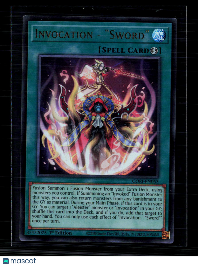 Yu-Gi-Oh! Invocation - "Sword" Chaos Origins Ultra Rare • CORI-EN053 1st Edition