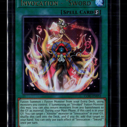 Yu-Gi-Oh! Invocation - "Sword" Chaos Origins Ultra Rare • CORI-EN053 1st Edition