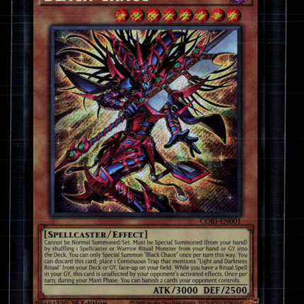 Yu-Gi-Oh! Black Chaos Chaos Origins Secret Rare • CORI-EN001 1st Edition